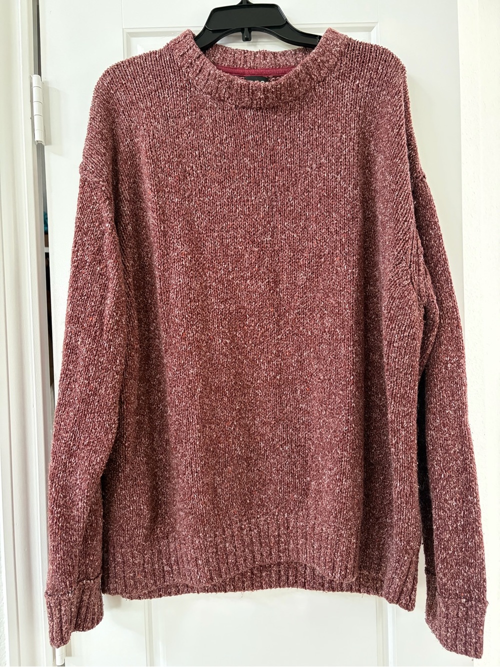 BDG Plush Chenille Crewneck Sweater - Dusty Rose